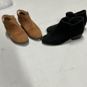 Ankle Boots (2) pairs Renezze black and tan